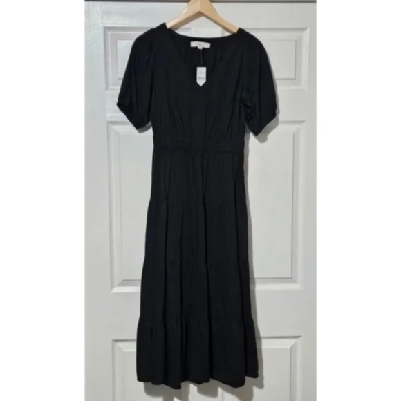 LOFT Tiered Slim Cutout Dress - Picture 2 of 3